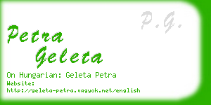 petra geleta business card